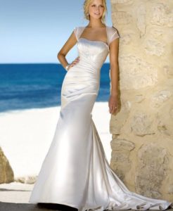 25.beach wedding dresses for over 50
