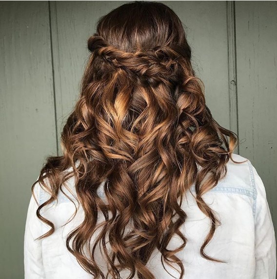 New Year Party Hairstyle For Curly Hair