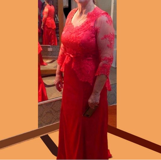 Plus size Red Mother of the Bride Dresses