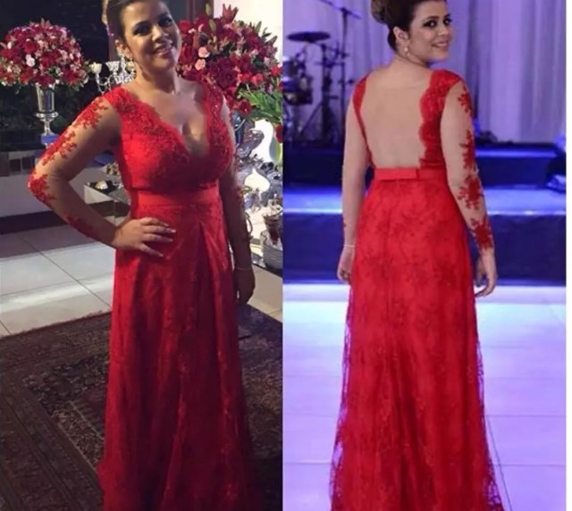 Red Mother of the Bride Dresses Plus Size