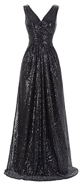 New Years Eve Black Sequin Dress