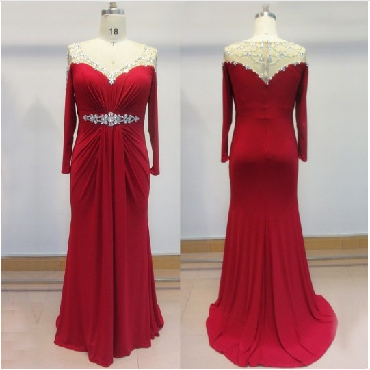 red tea length mother of the bride dresses