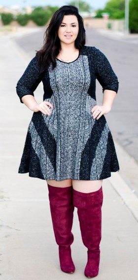 Dress With Over The Knee Boots