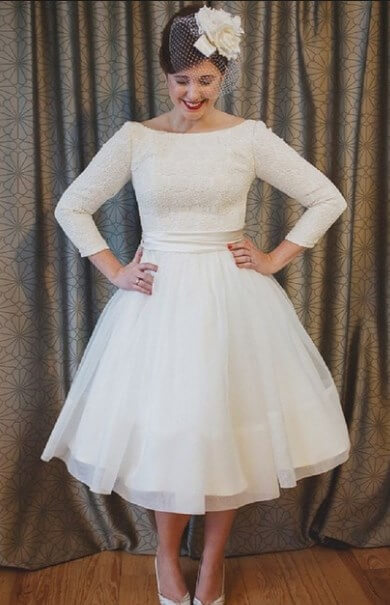 Tea Length Wedding Dress Plus Size