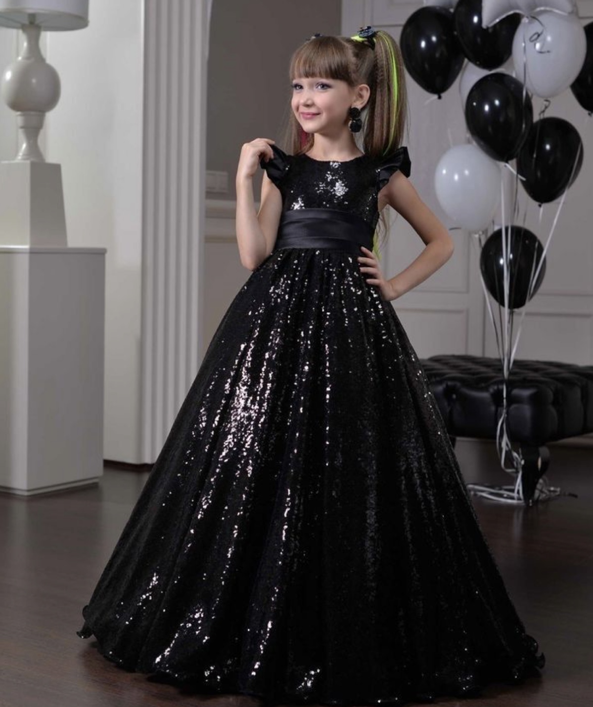 10 Year Old Girl Black Birthday Dress