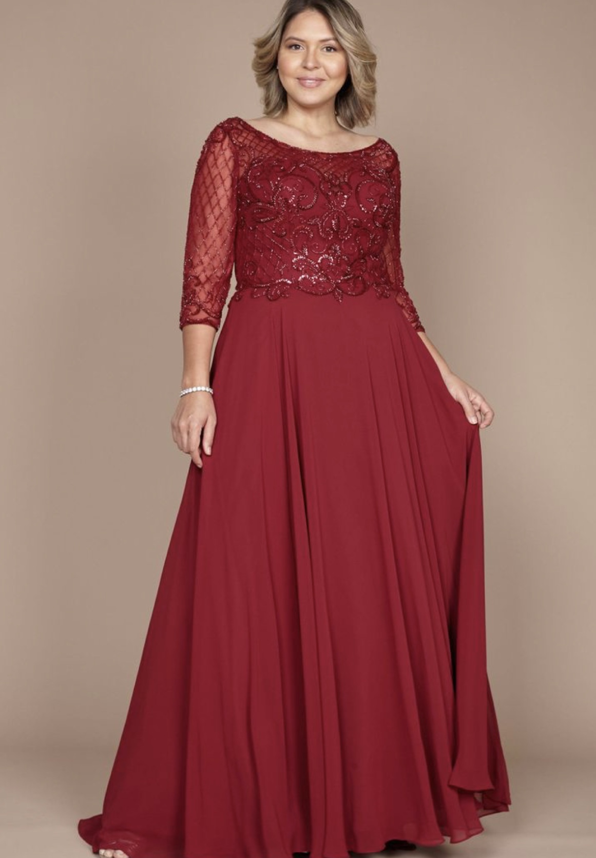 40 Stylish Red Mother of the Bride & Groom Dresses Plus Size