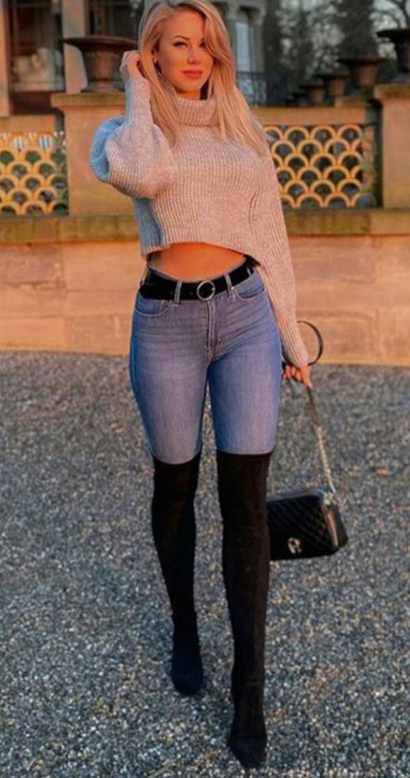 Black Over The Knee Boots Outfits