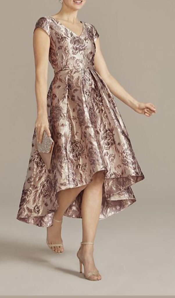 pretty cocktail dress Long Sleeve V Neck Chiffon Twist Knot Midi Evening Wedge Salad - The Print Dress Age:1-2Y