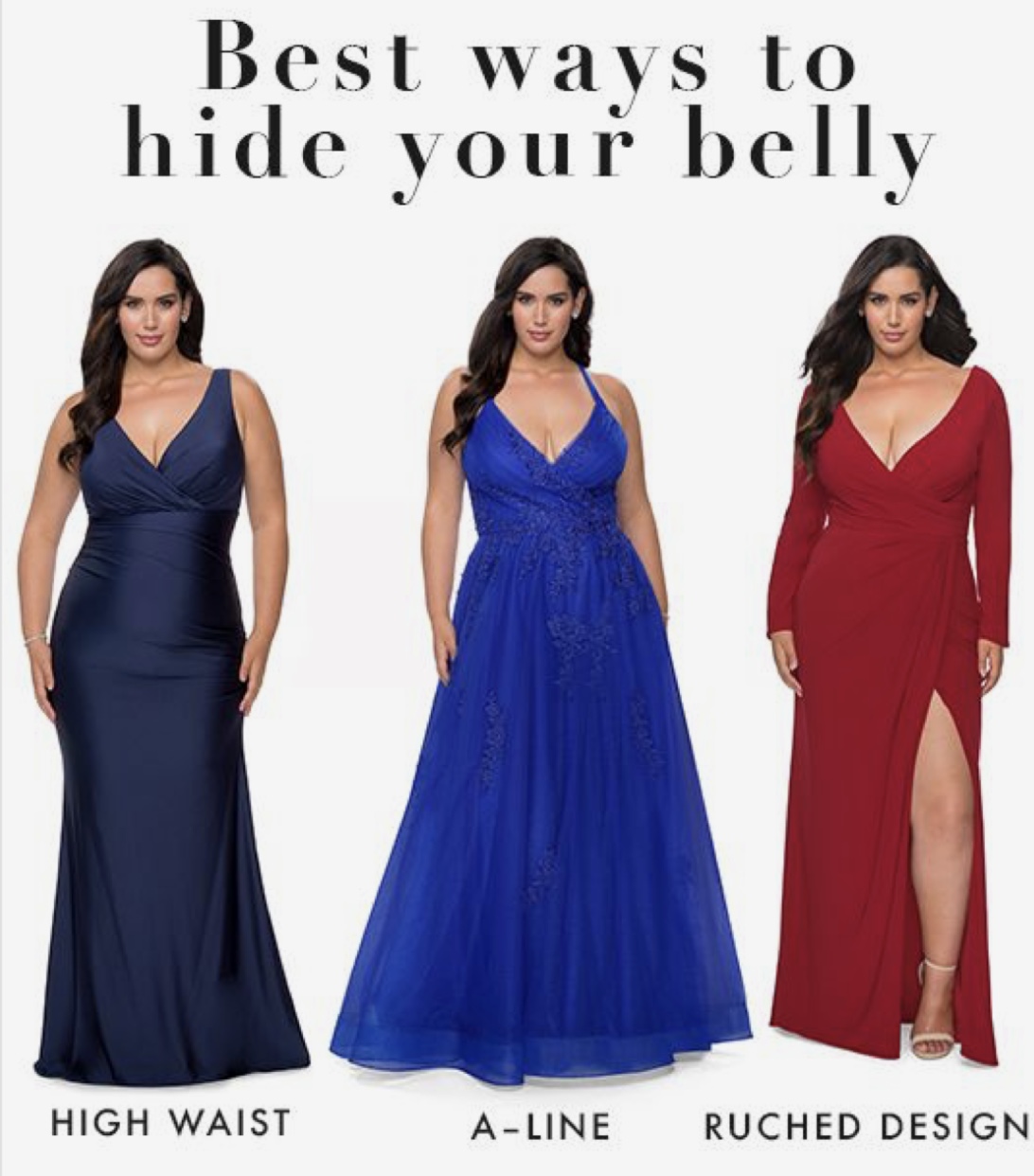 Flattering styles hotsell for big belly