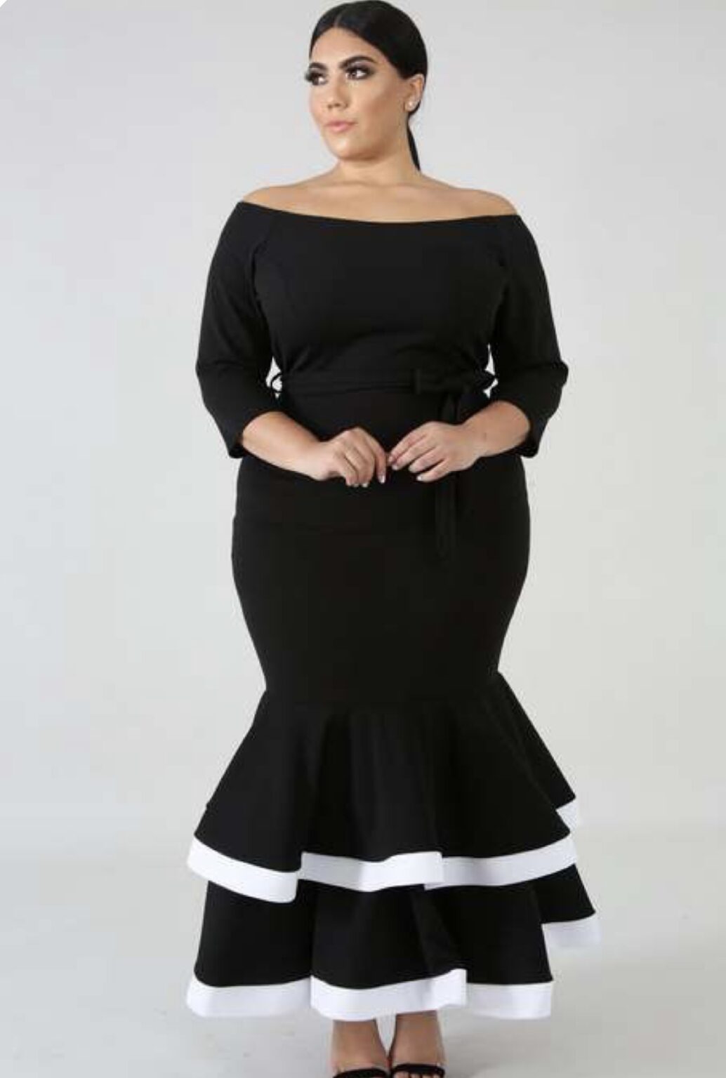 25 Stylish Black & White Plus Size Formal Dresses - Plus Size Women Fashion